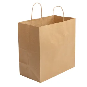 13" x 7" x 13" Twisted Handle Kraft Paper Bags, Case of 250