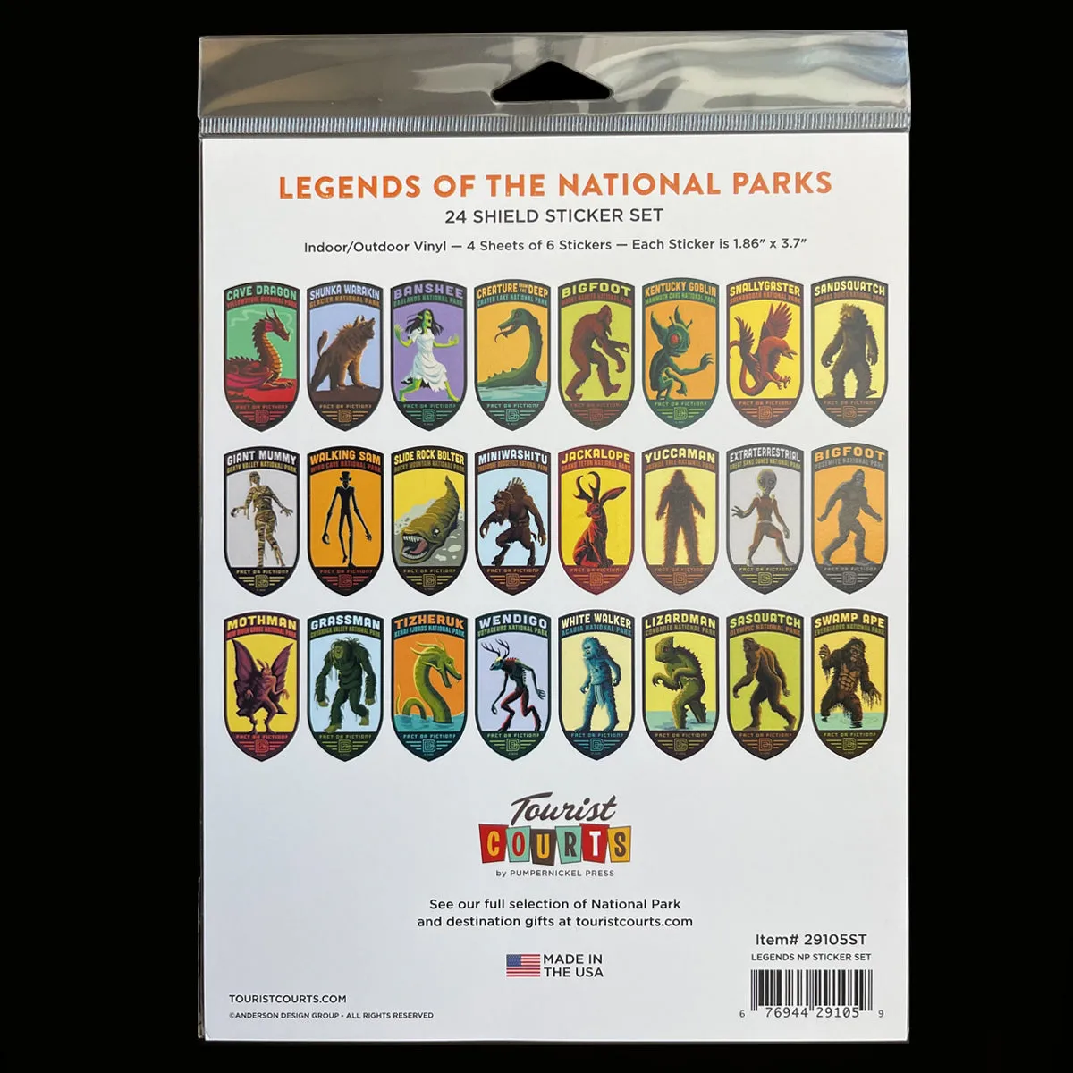 24-Piece Legends of the National Parks Sticker Set