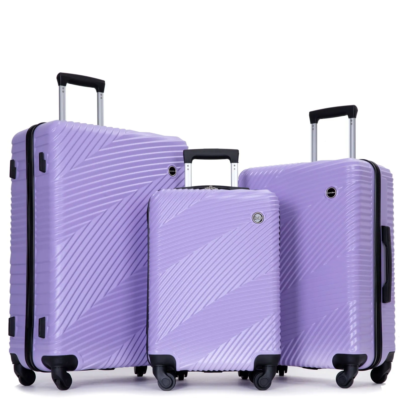 3 Piece Luggage Sets Lightweight Suitcase With Two Hooks, Spinner Wheels, by Couch.com