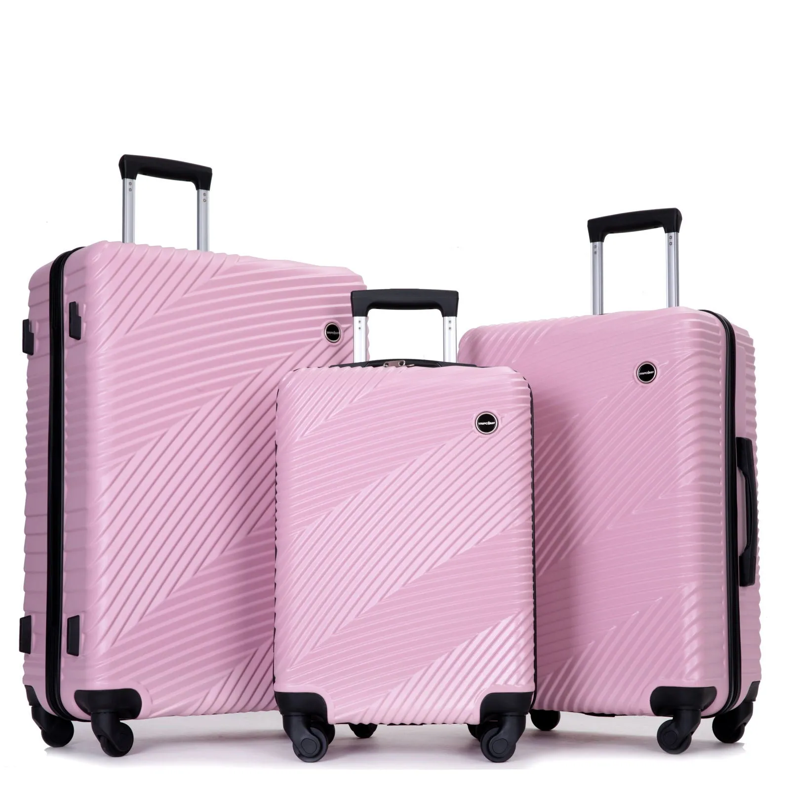 3 Piece Luggage Sets Lightweight Suitcase With Two Hooks, Spinner Wheels, by Couch.com