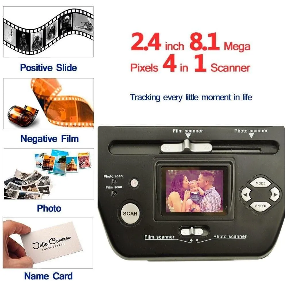 8.1 Mega Pixels Photo and Film Scanner 135 Negative Scanner Photo Scanner Combo