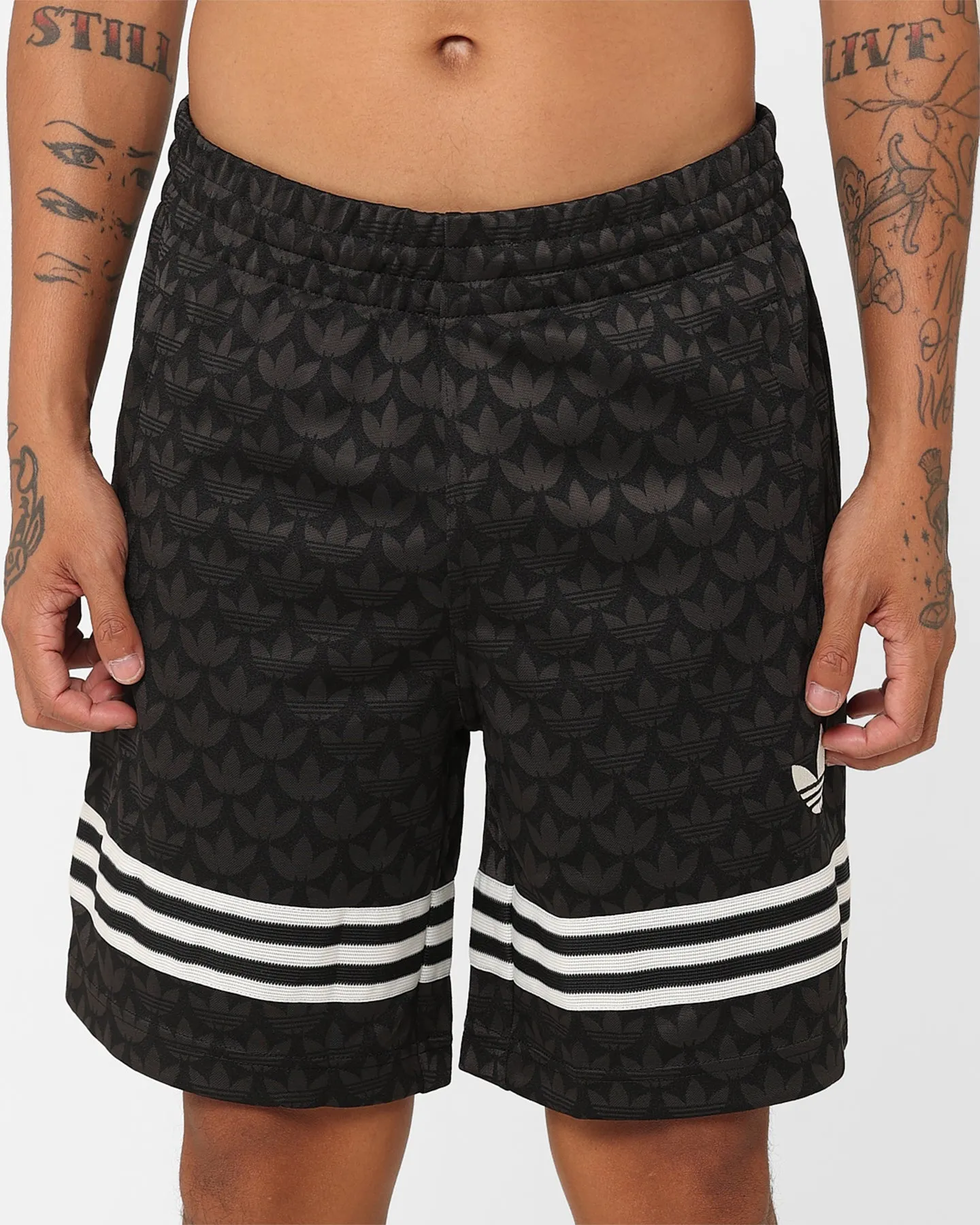 Adidas Adicolour Monogram Shorts Black