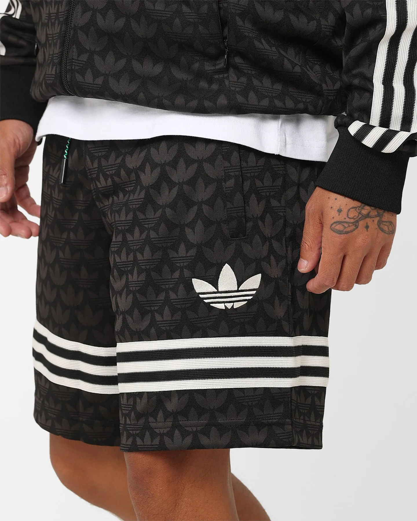 Adidas Adicolour Monogram Shorts Black