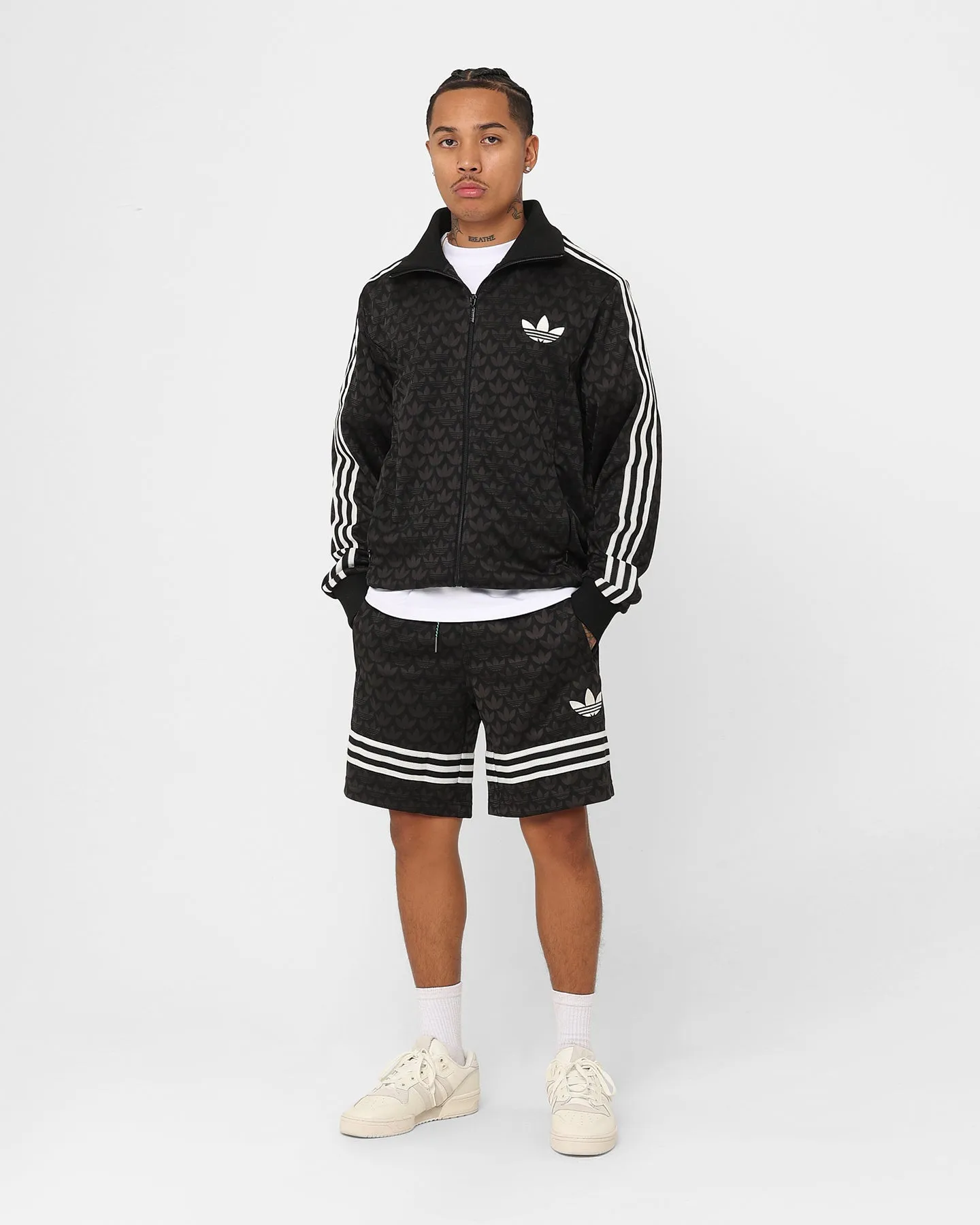 Adidas Adicolour Monogram Shorts Black