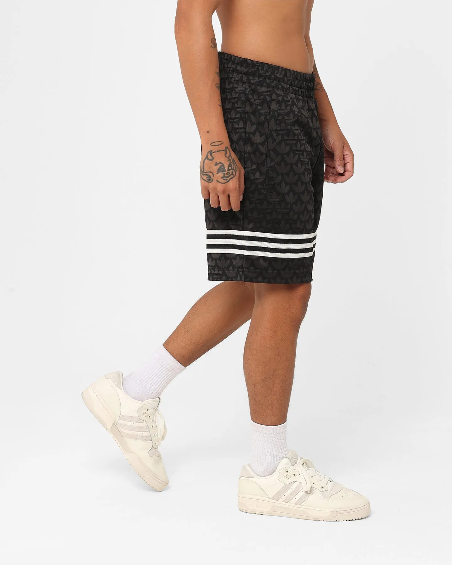 Adidas Adicolour Monogram Shorts Black