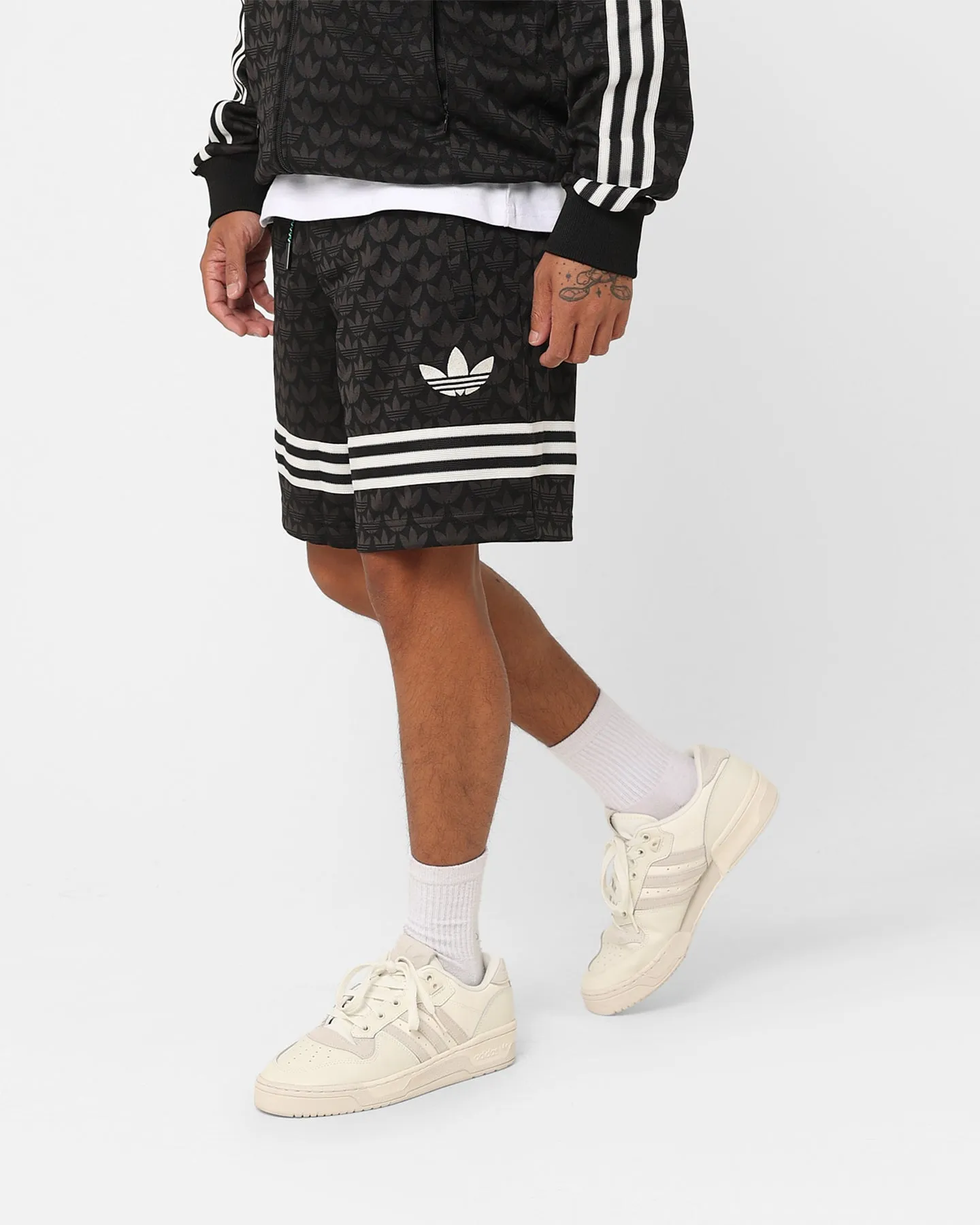 Adidas Adicolour Monogram Shorts Black