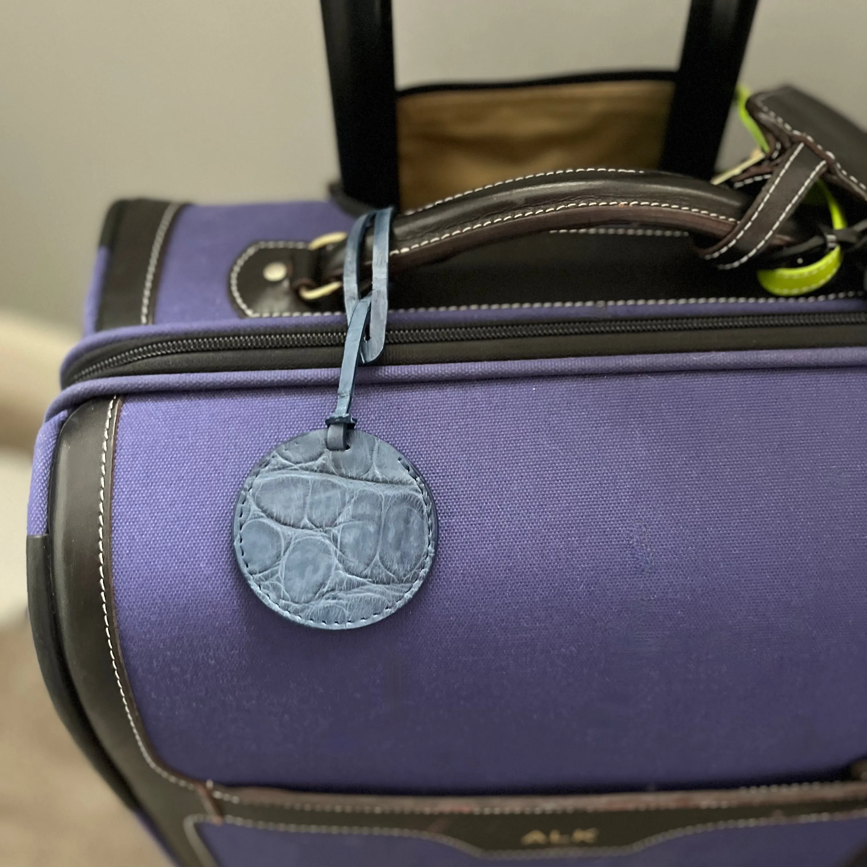 AIR TAG BAG TAG - CHARTREUSE MATTE ALLIGATOR  - IN STOCK NOW