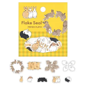 Atsumaru Rabbit Flake Sticker Schinako Moriyama
