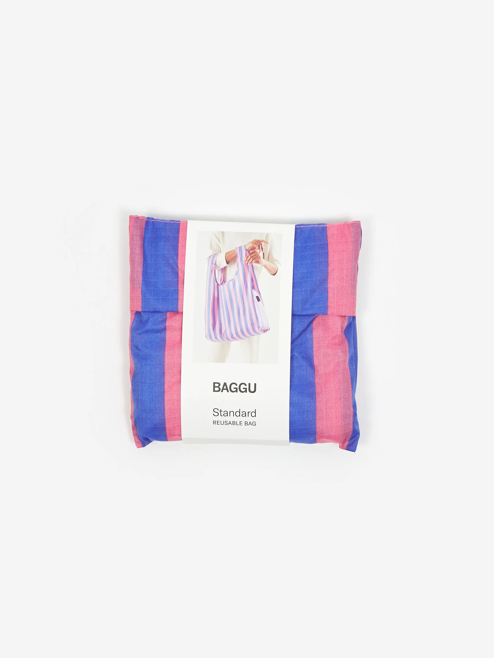BAGGU Standard Baggu - Blue Pink Awning Stripe