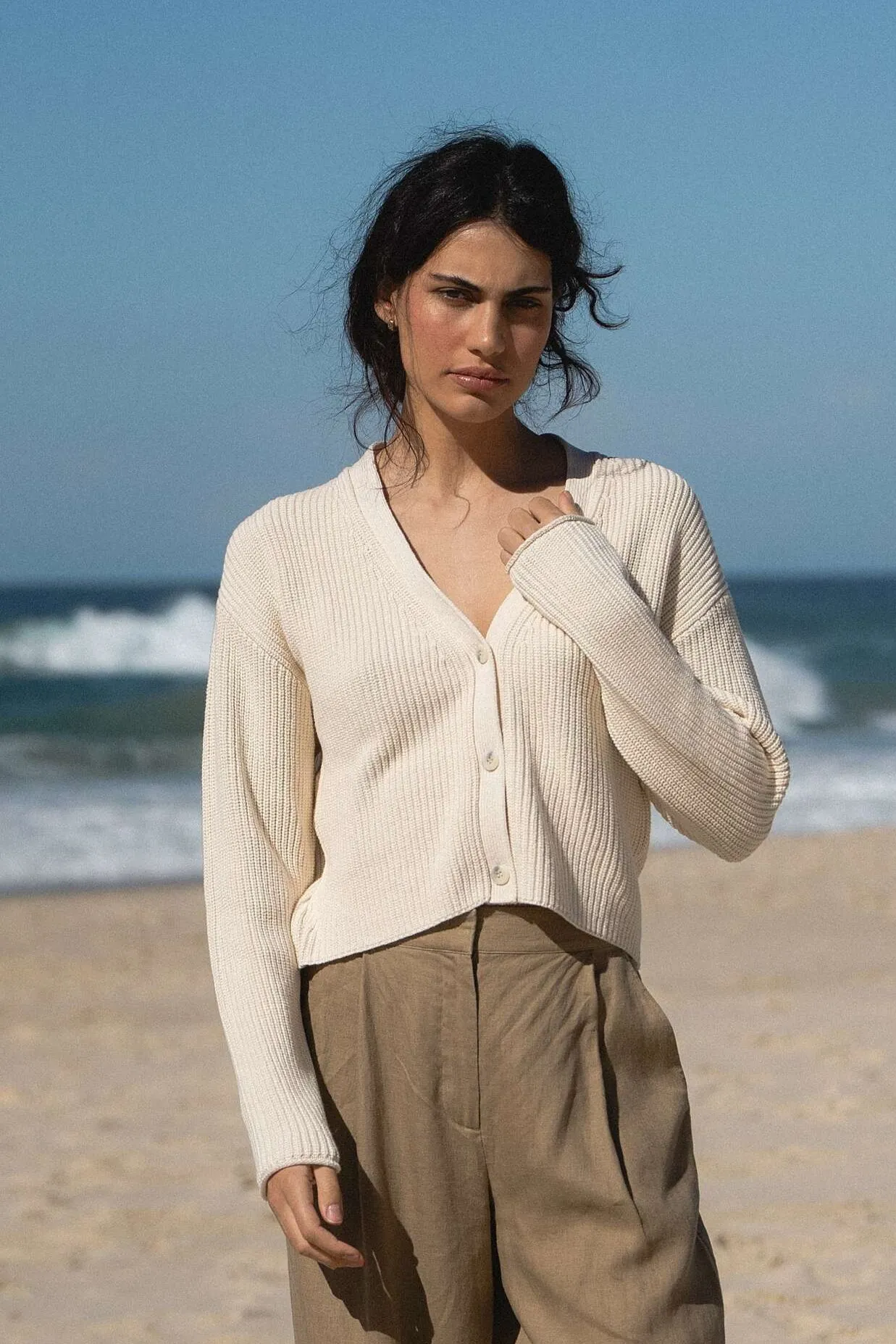 BAILEY CREAM COTTON CARDI