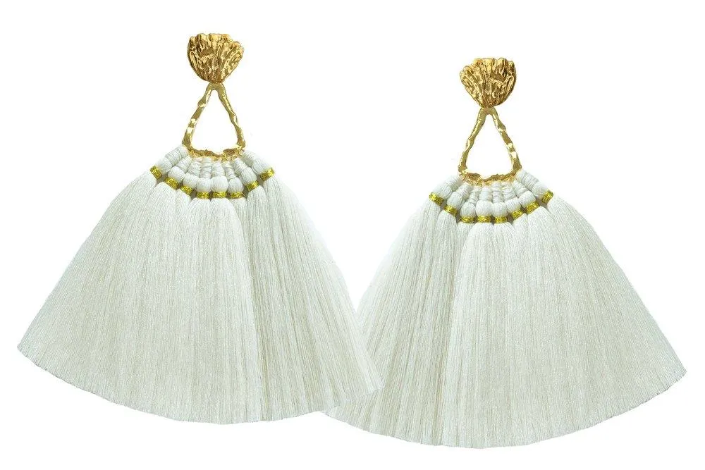 Beige Machu Pichu Earrings