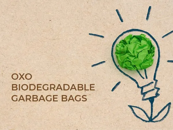 Biodegradable Large Garbage Bags- 60 Bags (15 x 4 Rolls)- Green
