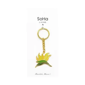 Birds of Paradise Enamel Keychain
