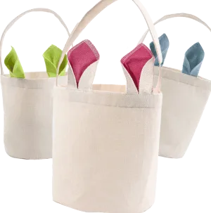 blank bunny bags | blank easter basket bags with ears for embroidery sublimation bunny baskets