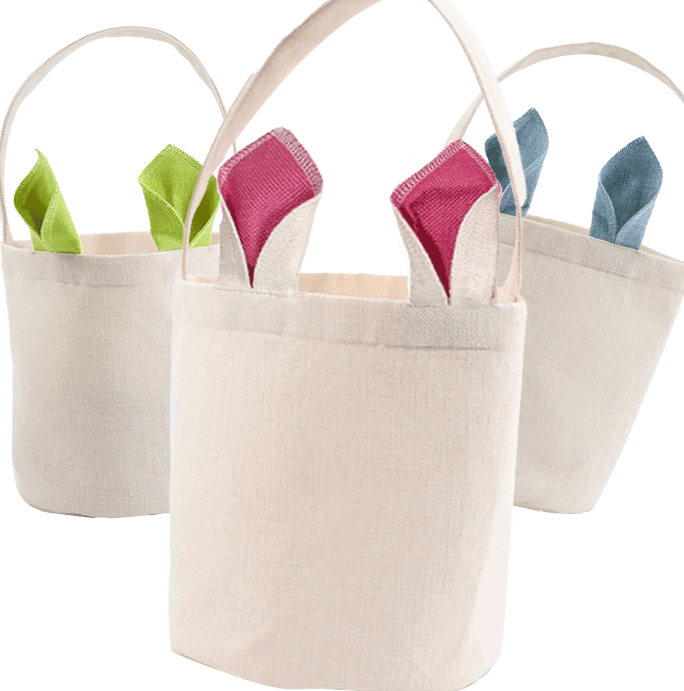 blank bunny bags | blank easter basket bags with ears for embroidery sublimation bunny baskets