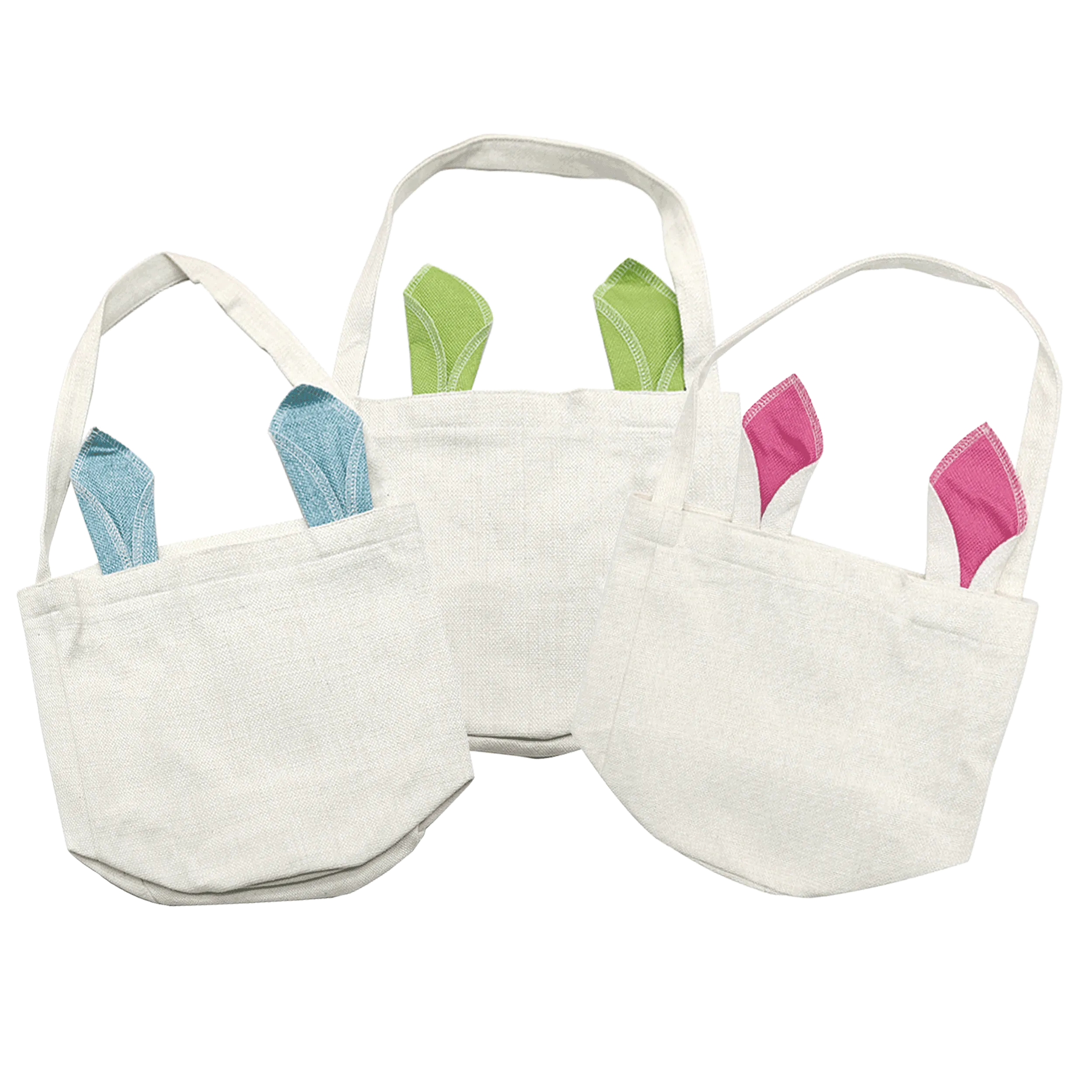 blank bunny bags | blank easter basket bags with ears for embroidery sublimation bunny baskets