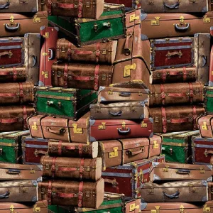 Blank Fabric On The Right Track Luggage B-3076-39