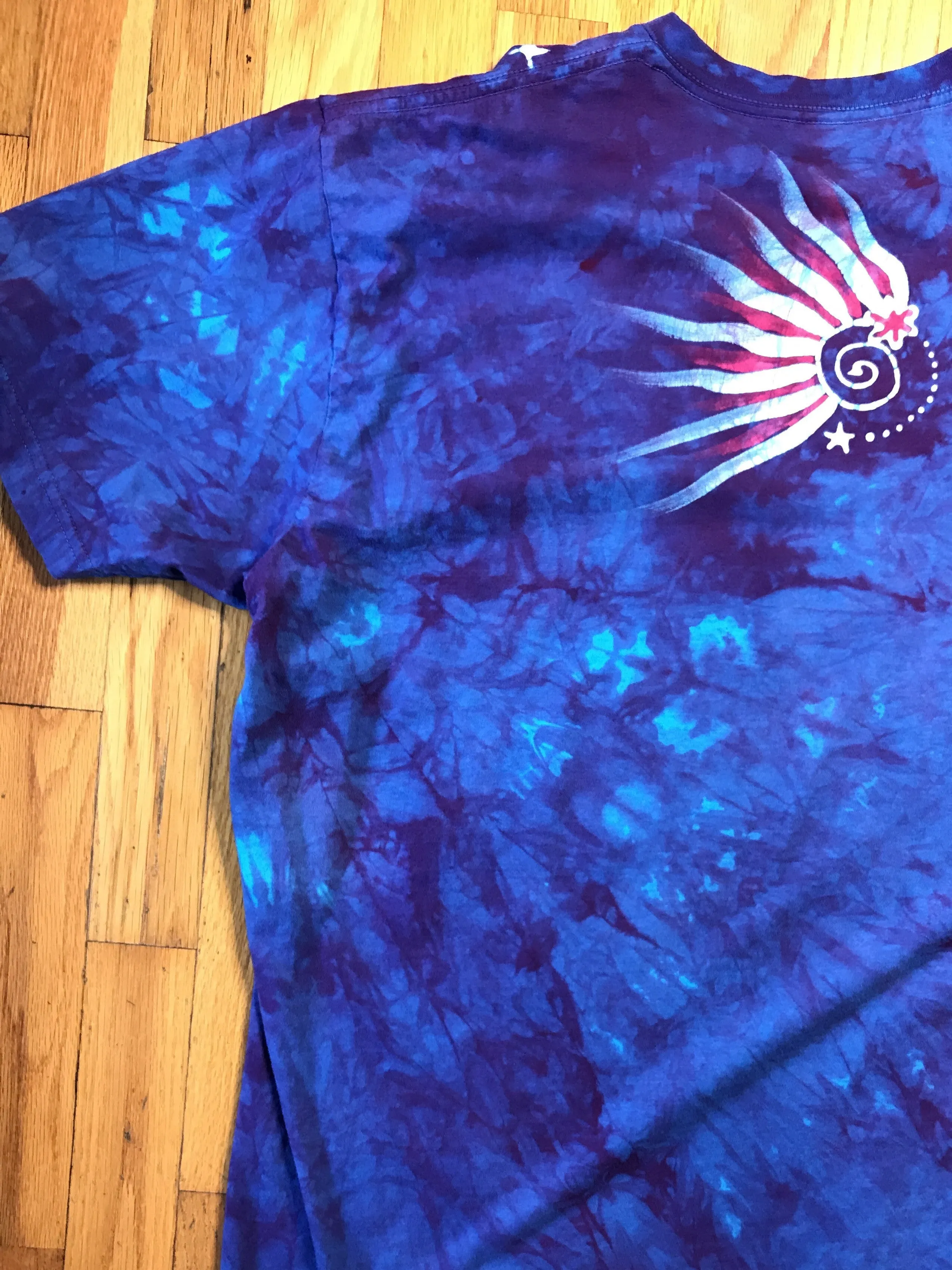 Blue Skies Blue Moonbeams Organic Batik Tshirt