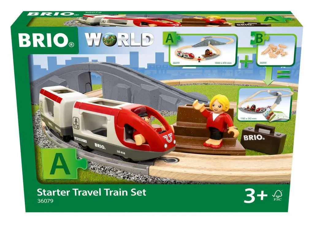 BRIO World – 36079 Starter Travel Train Set