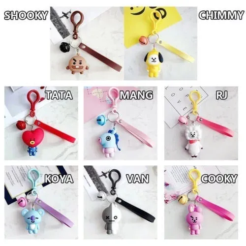 BTS Band Tata | Silicone 3D Lanyard | Keychain
