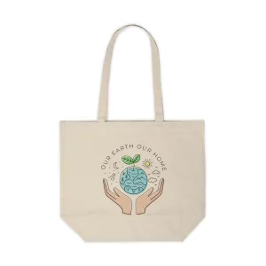 Canvas Shopping Tote: Our earth, our home