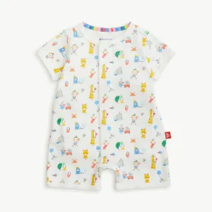 Cotton Magnetic Short Sleeve Romper