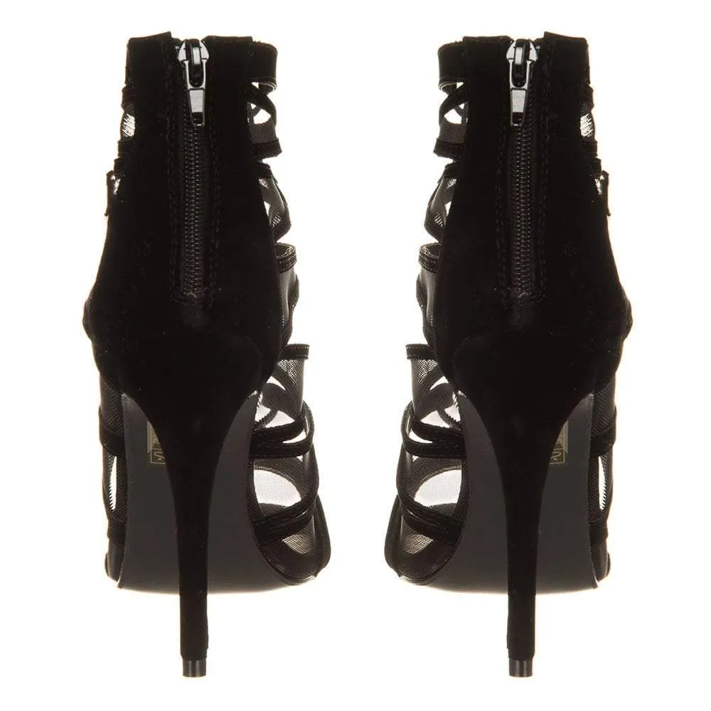 Dara High Heel Open Toe Strappy Ghillie Sandal