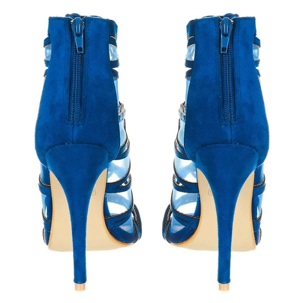 Dara High Heel Open Toe Strappy Ghillie Sandal