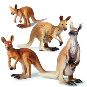 Kangaroo Model Set Children's Simulation Animal Model Birthday Cake Decoration