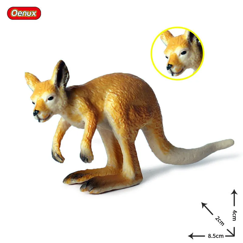 Kangaroo Model Set Children's Simulation Animal Model Birthday Cake Decoration