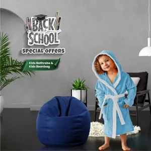 Kids Combo Offer | Kids Bathrobe and Bean Bag - Blue