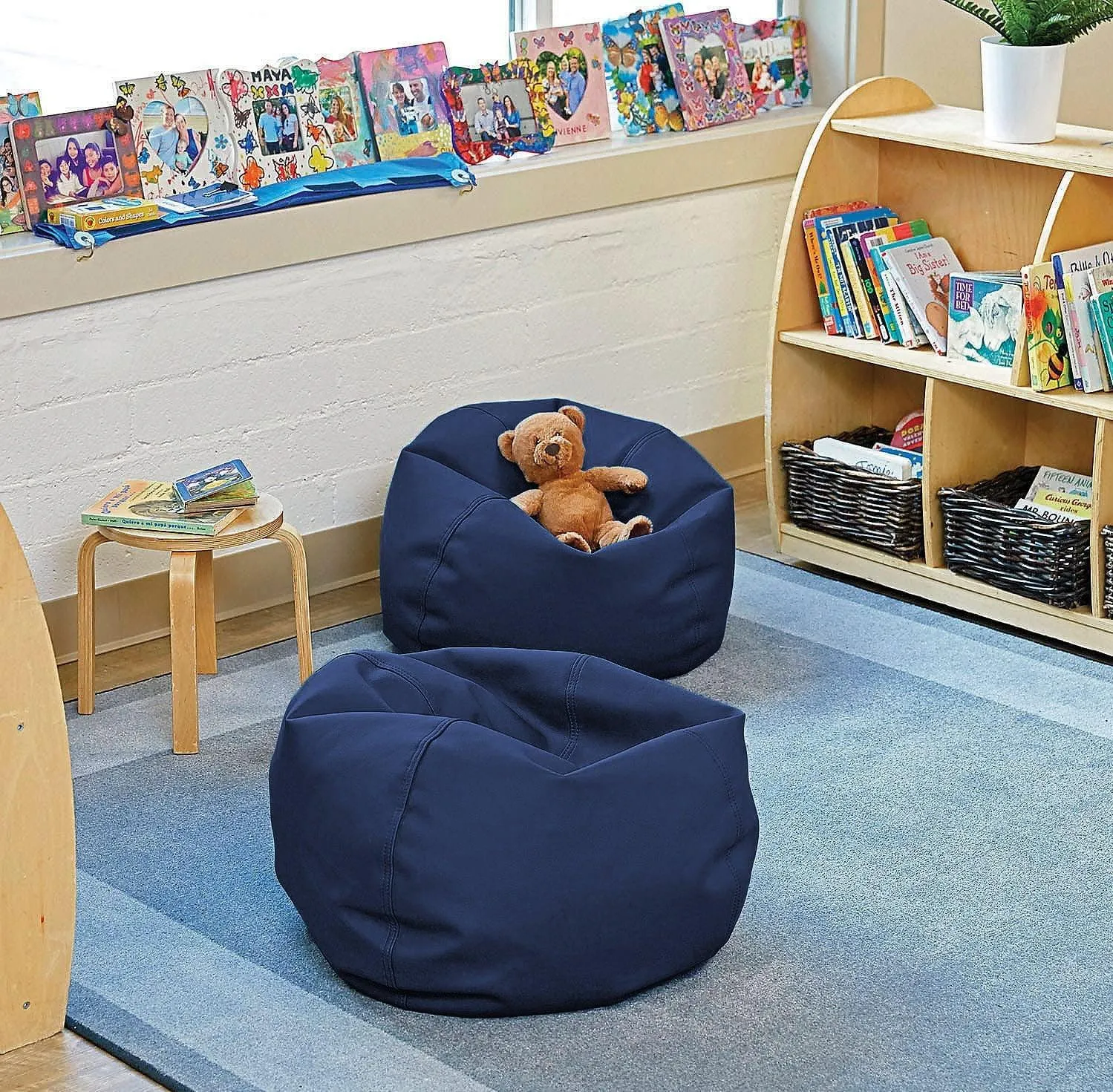 Kids Combo Offer | Kids Bathrobe and Bean Bag - Blue