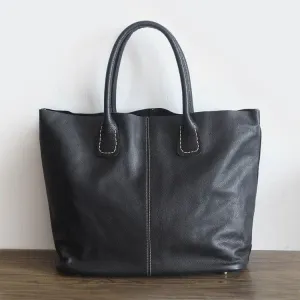 LARGE TOTE Bag, Black OVERSIZE Shopper Bag, Full Grain Leather Shopper, Shopping Bag, Xxl Purse, Everyday Tote, Soft Leather Big Tote