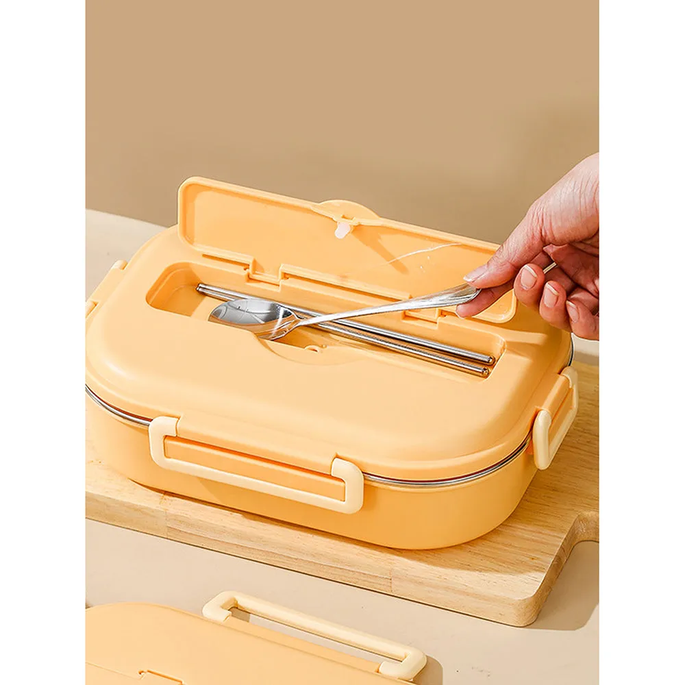 Little Surprise Box, Cute Puppy Big Size Stainless Steel Lunch Box /Tiffin With Insulated Matching Lunch Bag, stainless steel spoon and chopsticks for Kids & Adults