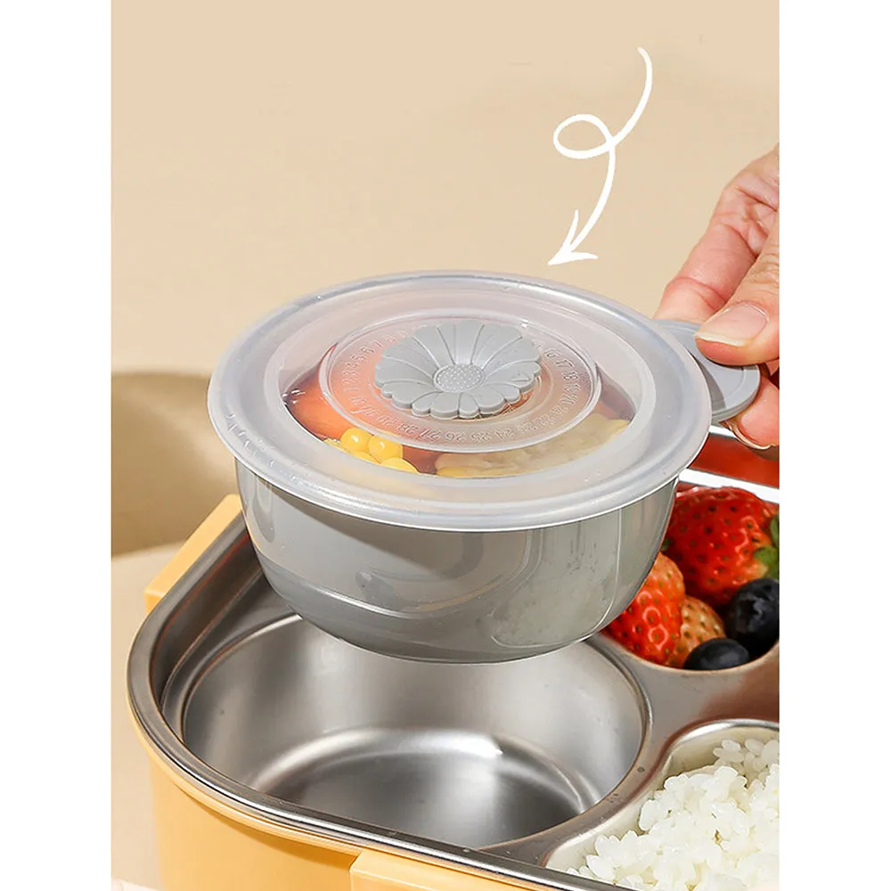 Little Surprise Box, Cute Puppy Big Size Stainless Steel Lunch Box /Tiffin With Insulated Matching Lunch Bag, stainless steel spoon and chopsticks for Kids & Adults