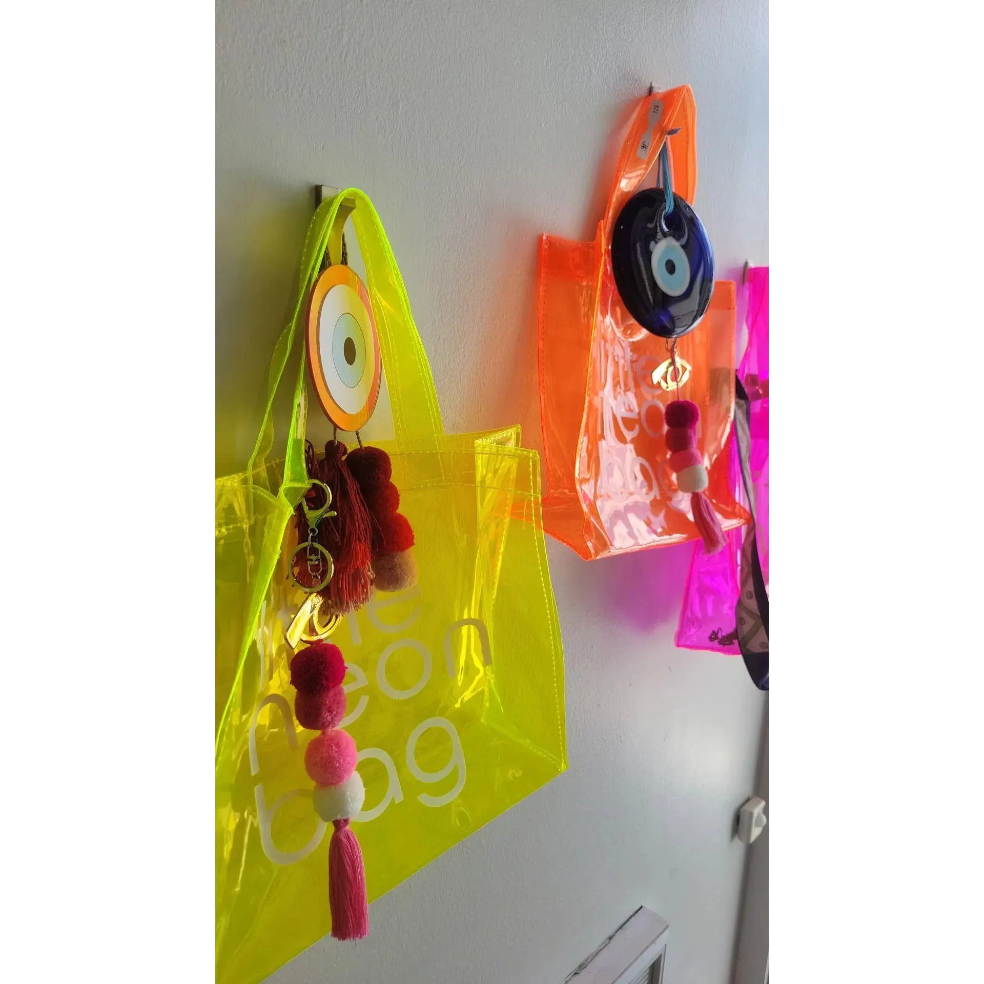 Neon mini beach bags