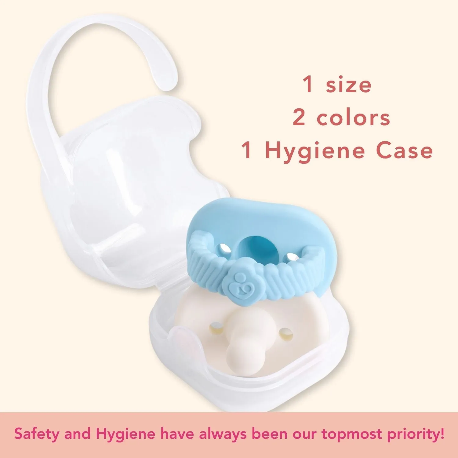 Newborn Teether Pacifiers 2 in 1 (6 Months onwards)