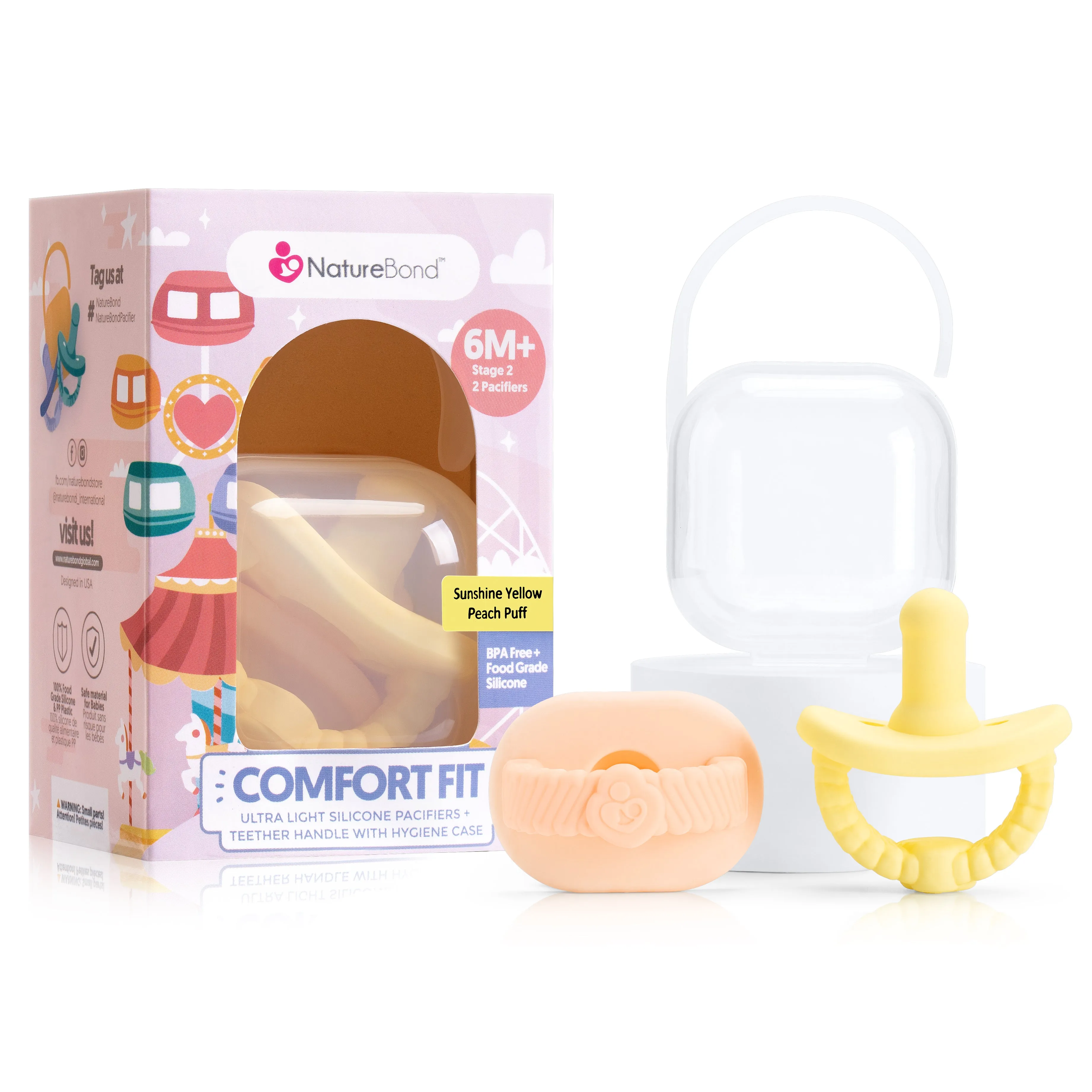 Newborn Teether Pacifiers 2 in 1 (6 Months onwards)