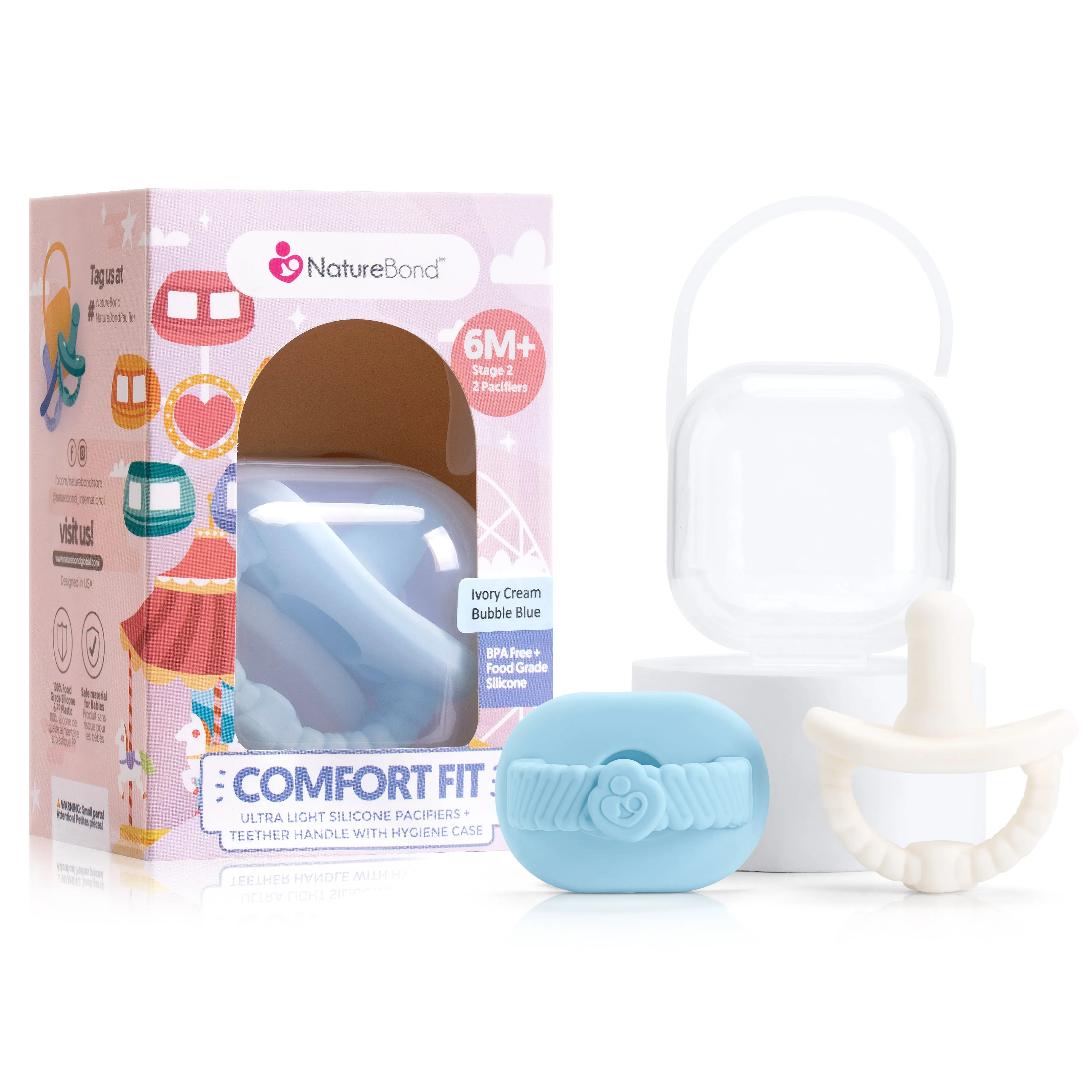 Newborn Teether Pacifiers 2 in 1 (6 Months onwards)