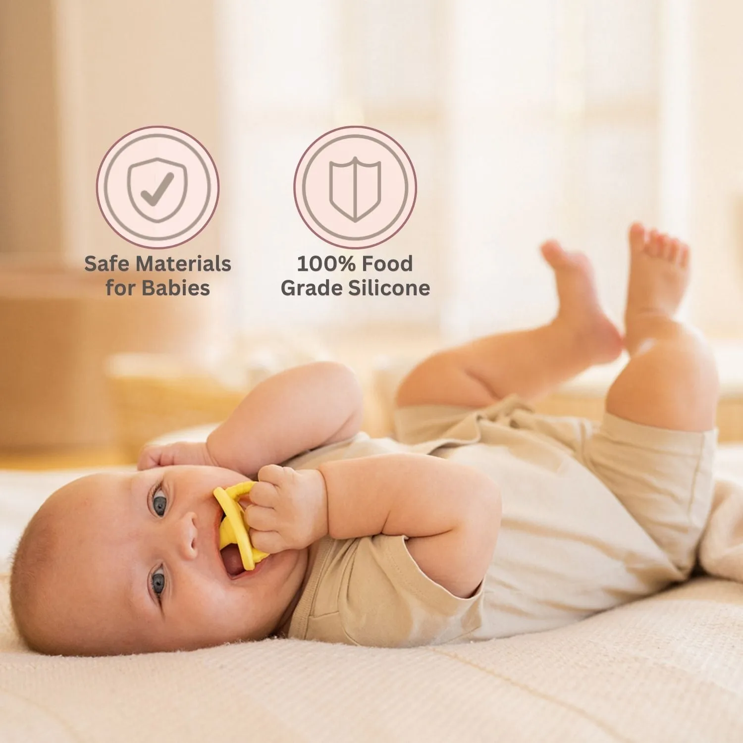 Newborn Teether Pacifiers 2 in 1 (6 Months onwards)