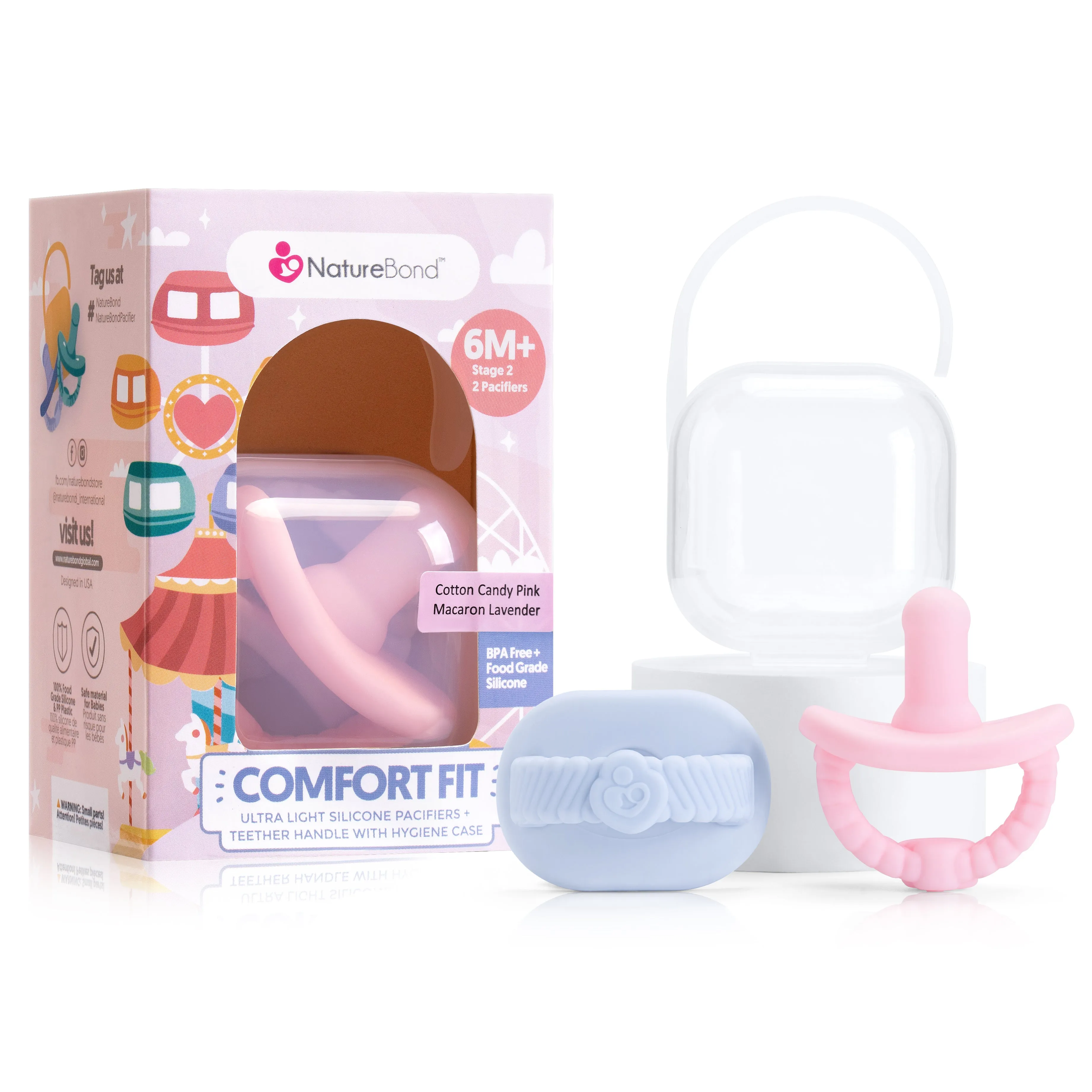 Newborn Teether Pacifiers 2 in 1 (6 Months onwards)