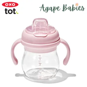 OXO Tot Transitions Soft Spout Sippy Cup With Removable Handles 6oz - Blossom