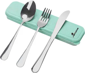 Portable Travel Utensils Set with Case 4-Piece
