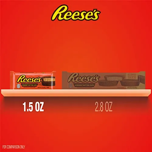 REESE'S Milk Chocolate Peanut Butter Cups, Candy Packs, 1.5 oz (36 Count)