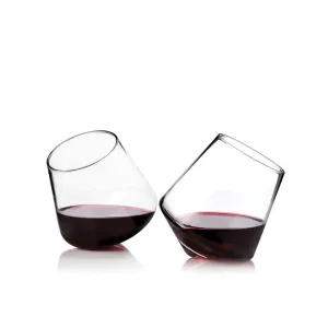 Rolling Crystal Wine Glasses (Set of 2)