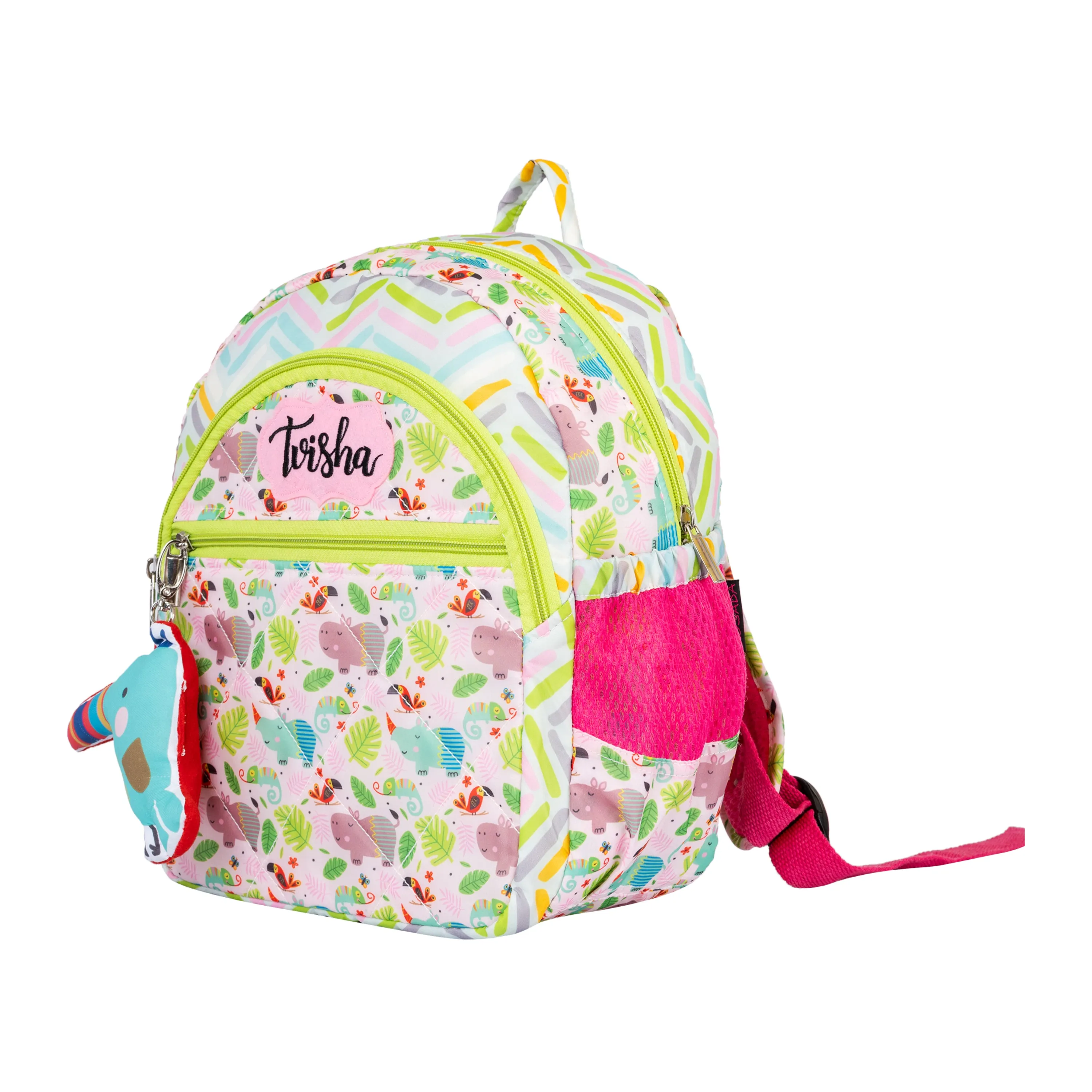 School Bag - Pink Hippo