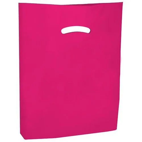 Super Gloss Die Cut Handle Bags. - 20 x 20 x 5 - (Hot Pink)