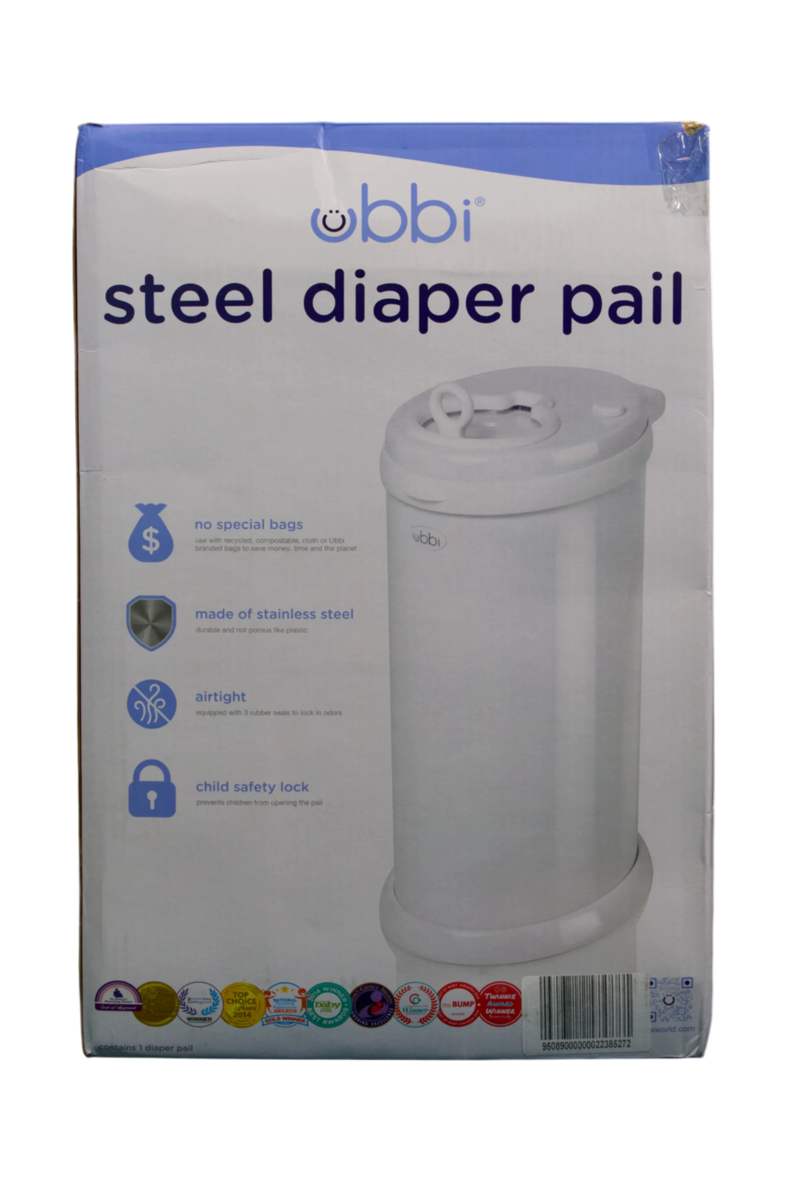 Ubbi Diaper Pail - White
