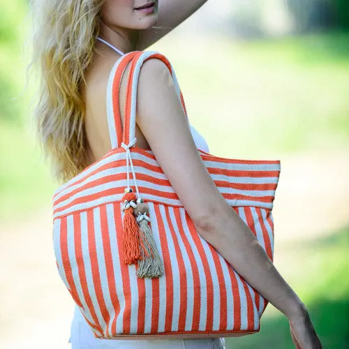 Valerie Tote Organic Tassel Black