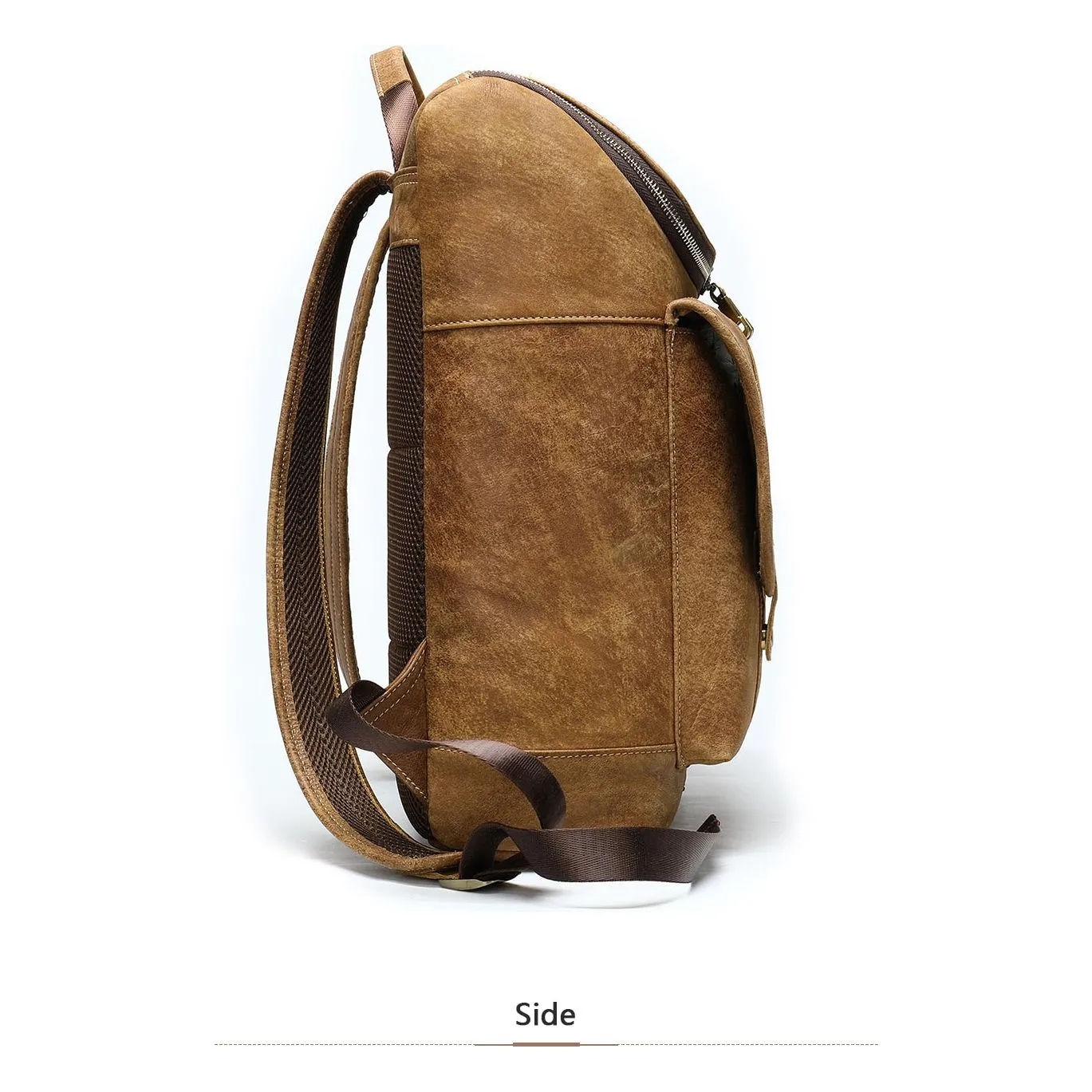 Vintage Exotic Leather Zipper Softback Fashion Backpack